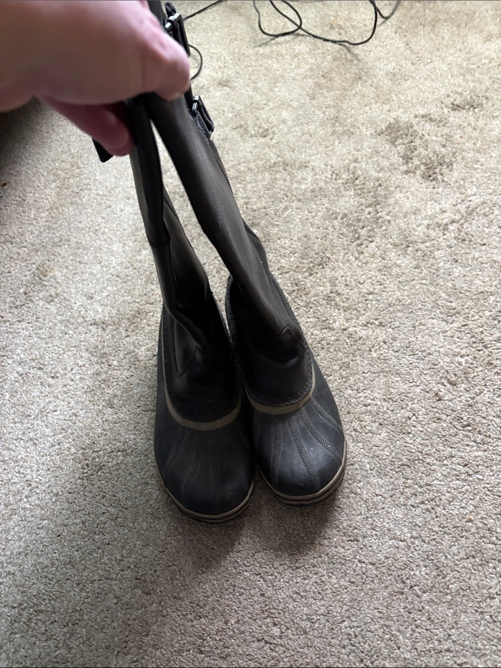 Women’s Waterproof Duck Boots in Dark Gray